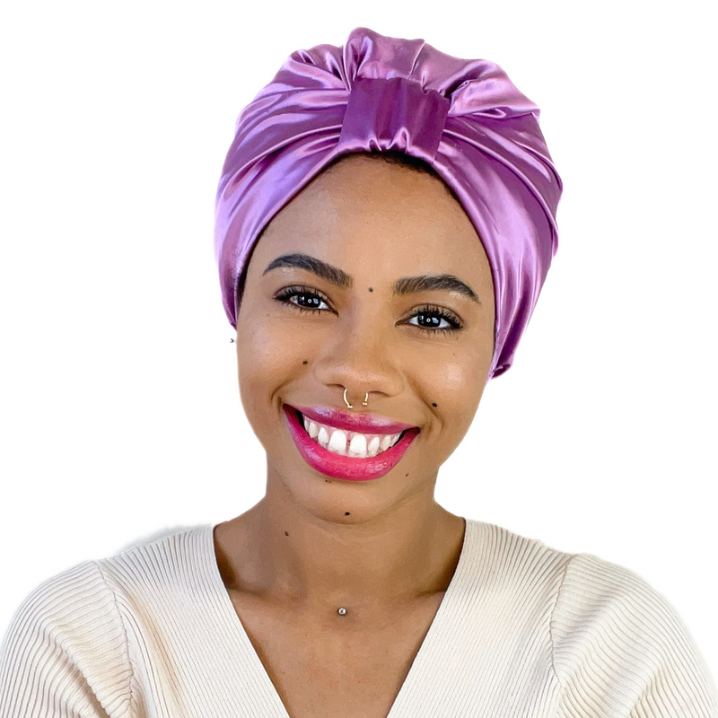 Satin Sleep Turban LILAC