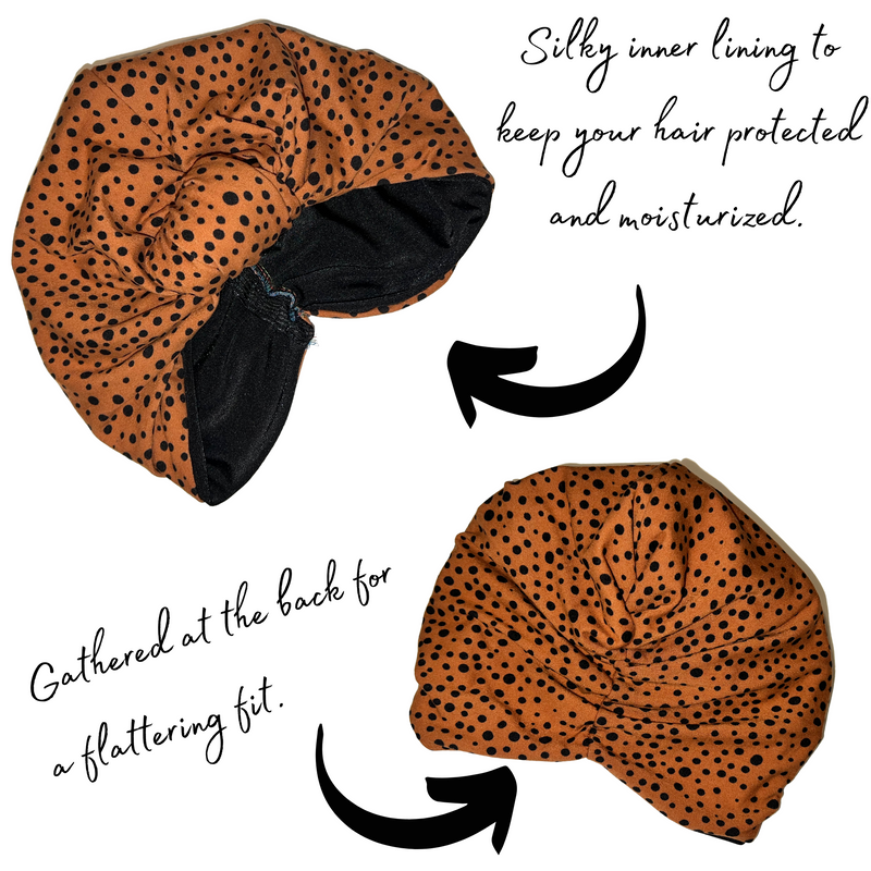 TORTOISE SHELL Satin-Lined Pre-tied Headwrap