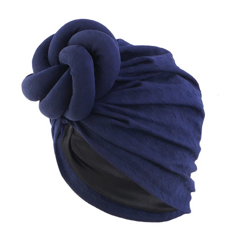 NAVY BLUE Statement Satin Lined Pre-Tied Wrap