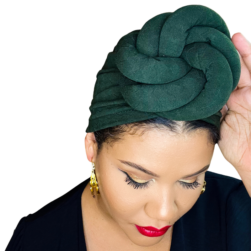 GREEN Statement Satin-lined Pre-Tied Wrap