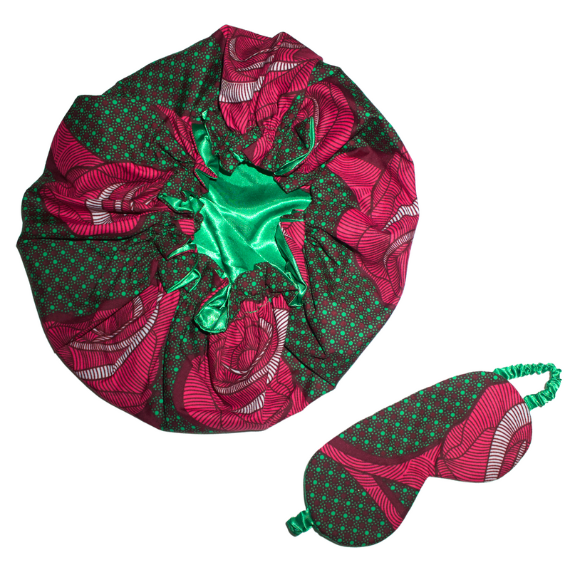 ROSE Bonnet and Eye Mask set